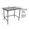 Bk Resources Stainless Steel Work Table With Open Base, Plastic Feet, 48"Wx24"D SVTOB-4824 - alternate 4